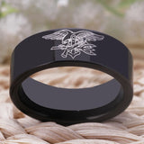 Navy Seals Military Ring Women Men's Tungsten Comfort Fit Ring