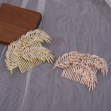 Bridal Leaves Hair Comb Rhinestone Hair Clip Prom Headpiece