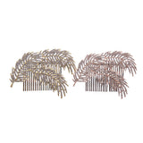 Bridal Leaves Hair Comb Rhinestone Hair Clip Prom Headpiece