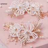 Bridal Pearl Flower Hair Clip Floral Style Barrette Bride Hair Jewelry