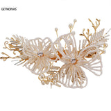 Bridal Pearl Flower Hair Clip Floral Style Barrette Bride Hair Jewelry