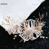 Bridal Pearl Flower Hair Clip Floral Style Barrette Bride Hair Jewelry