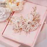 Bridal Pearl Flower Hair Clip Floral Style Barrette Bride Hair Jewelry