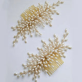 Bridal Pearl Hairpin Women Hair Comb Wedding Jewelry