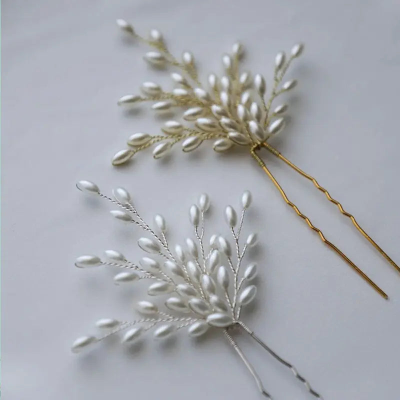 Bridal Pearl Hairpin Women Hair Comb Wedding Jewelry