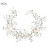 Bridal Pearl Headband Wedding Hair Accessories Crystal Tiara