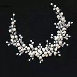 Bridal Pearl Headband Wedding Hair Accessories Crystal Tiara
