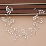 Bridal Pearl Headband Wedding Hair Accessories Rhinestone Crystal Tiara