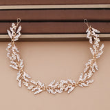Bridal Pearl Headband Wedding Hair Accessories Rhinestone Crystal Tiara