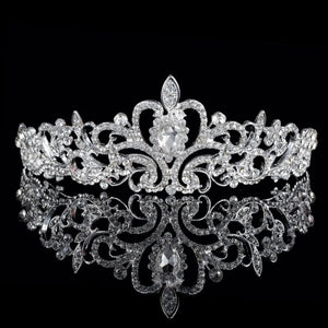 Bridal Princess Crystal Tiara Crown Veil Hair Pins