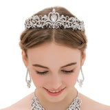 Bridal Princess Crystal Tiara Crown Veil Hair Pins