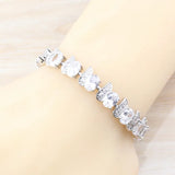 Freshwater Pearls CZ Bridal Jewelry Set Silver-Color Women Wedding Gift