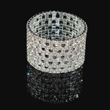 Bridal Rhinestone Bracelet Multi-row Crystal Stretch Bracelet