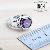 Bridal Silver 925 Jewelry Sets Purple Zircon