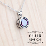 Bridal Silver 925 Jewelry Sets Purple Zircon