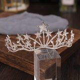 Bridal Stars Crown Rhinestone Headband Hair Clips