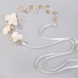 Pink Bridal Veil Fabric Hairband Girls Bridesmaid Dress Accessories
