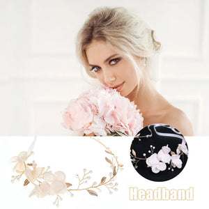 Pink Bridal Veil Fabric Hairband Girls Bridesmaid Dress Accessories