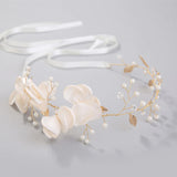 Pink Bridal Veil Fabric Hairband Girls Bridesmaid Dress Accessories