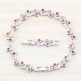 Bridal Wedding Accessories Garnet 925 Mark Bracelet Bangle