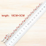 Bridal Wedding Accessories Garnet 925 Mark Bracelet Bangle