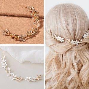 Bridal Wedding Crystal Headband Rhinestone Hairband Flower Decoration