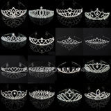 Crystal Rhinestone Crown Heart Pageant Tiara for Women