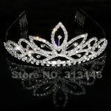 Crystal Rhinestone Crown Heart Pageant Tiara for Women