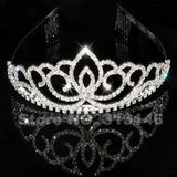 Crystal Rhinestone Crown Heart Pageant Tiara for Women