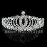Crystal Rhinestone Crown Heart Pageant Tiara for Women