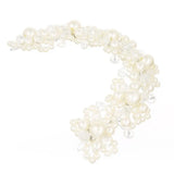 Bridal Wedding Crystal Pearl Flower Headband Hair Comb for Women