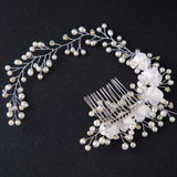 Crystal Pearl Flower Bridal Wedding Hair Accessories Headband