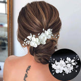 Crystal Pearl Flower Bridal Wedding Hair Accessories Headband