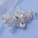 Crystal Hair Comb Clips Rhinestone Hair Jewelry Bride Headpiece