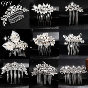 Crystal Hair Comb Clips Rhinestone Hair Jewelry Bridal Headpiece