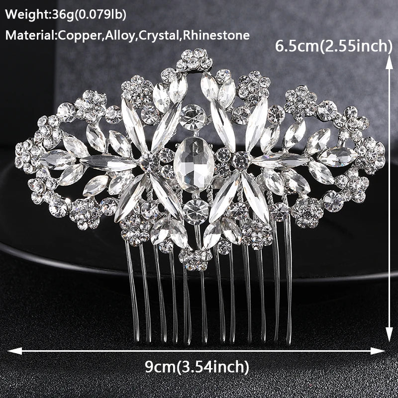 Crystal Hair Combs Clips for Wedding Bridal