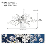 Crystal Flower Hair Combs Clips for Bridal Wedding