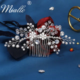 Crystal Flower Hair Combs Clips for Bridal Wedding