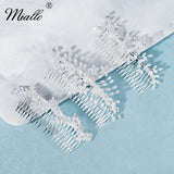 CZ Hair Comb Clips Jewelry for Women Headband Bride Prom