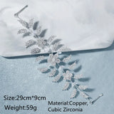 CZ Hair Comb Clips Jewelry for Women Headband Bride Prom