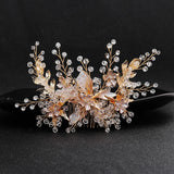 Bridal Wedding Hair Accessories Crystal Flower Hair Comb Clips