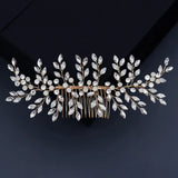 Bridal Wedding Hair Accessories Crystal Flower Hair Comb Clips