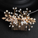 Bridal Wedding Hair Accessories Crystal Flower Hair Comb Clips