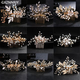 Bridal Wedding Hair Accessories Crystal Flower Hair Comb Clips