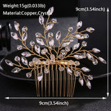 Bridal Wedding Hair Accessories Crystal Flower Hair Comb Clips
