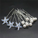 Bridal Rhinestone Hair Pins Forks Pearl Hairpins