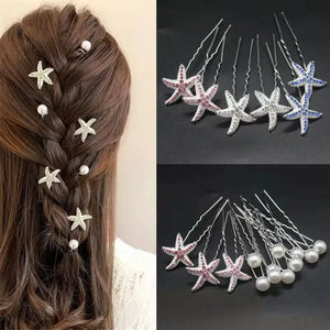 Bridal Rhinestone Hair Pins Forks Pearl Hairpins