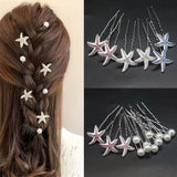 Bridal Rhinestone Hair Pins Forks Pearl Hairpins