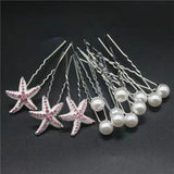 Bridal Rhinestone Hair Pins Forks Pearl Hairpins