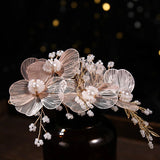 Bridal Wedding Hairband Pearl Corsage Wrist flower for Women